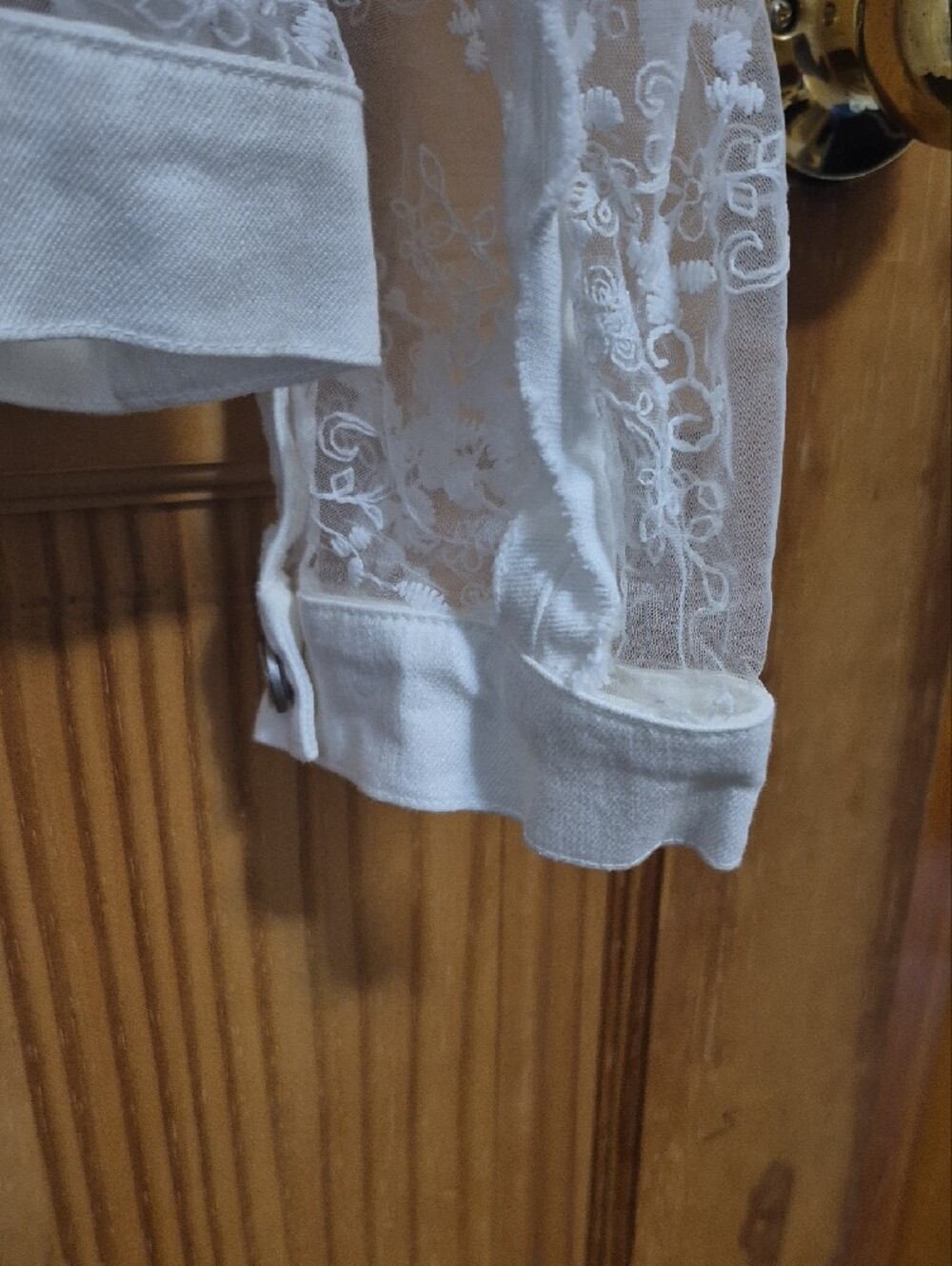 Joseph Ribkoff White Sheer Lace Jacket - Picture 3 of 5